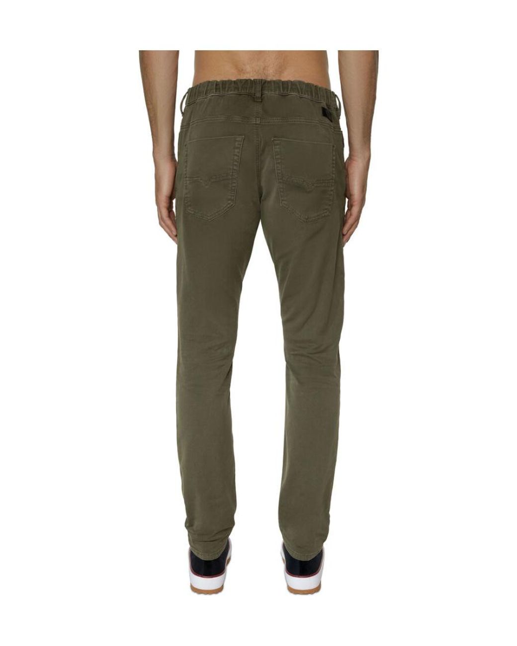 DIESEL Green Krooley Drawstring Tapered Jeans for men