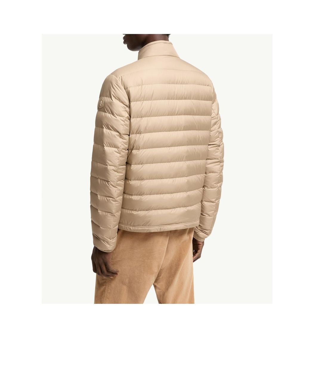 Moncler Natural Clorin Stand-Collar Padded Jacket for men