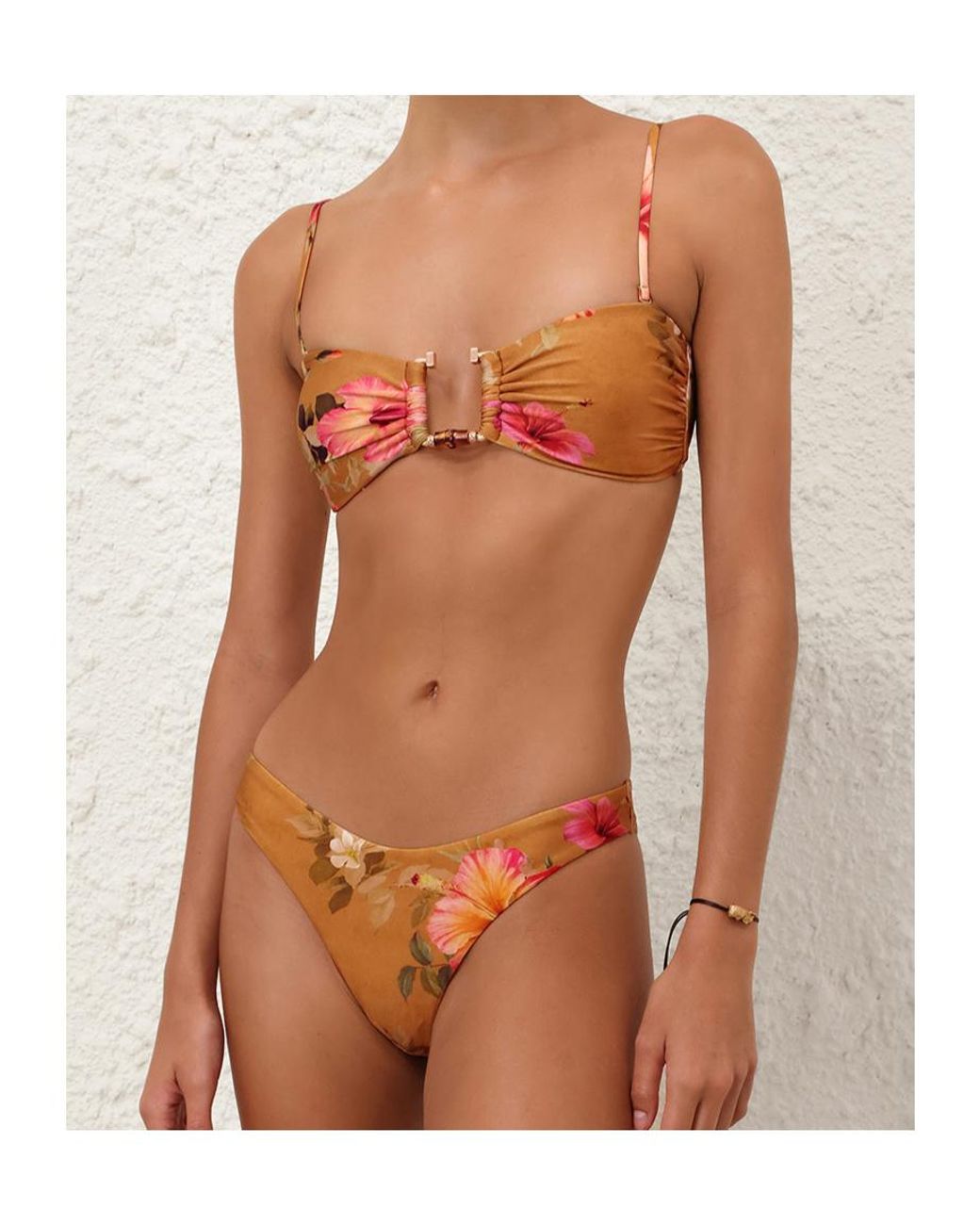 Zimmermann Multicolor Mahon Bamboo Trim Bikini