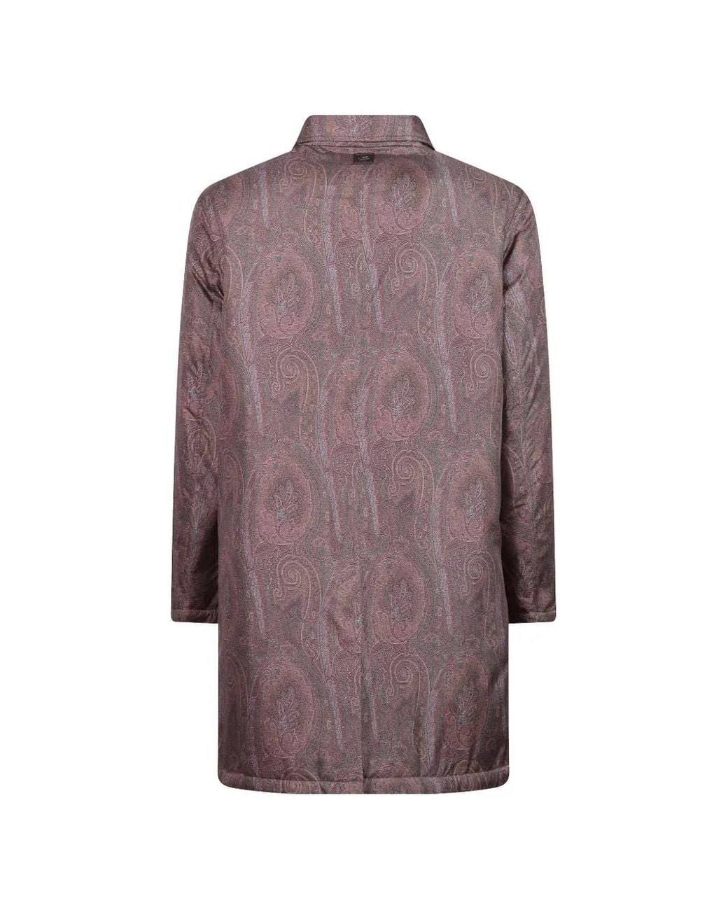Etro Brown Paisley Pattern Coat for men