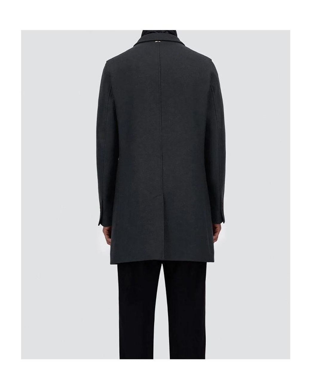 Herno Blue Long-Sleeved Coat for men