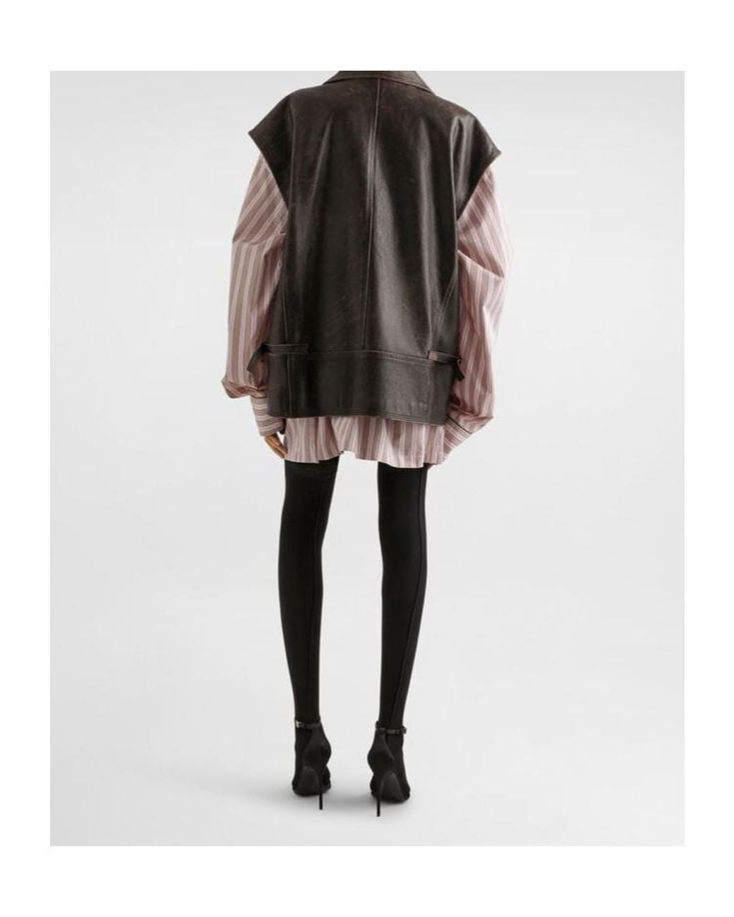 Dolce & Gabbana Brown Zip-Up Vest