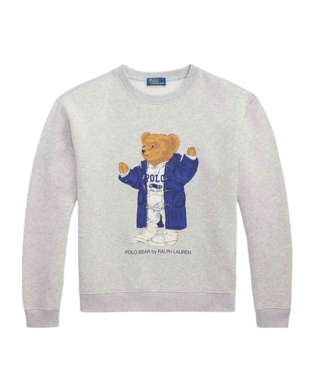 Polo Ralph Lauren White Polo Bear Printed Crewneck Sweatshirt