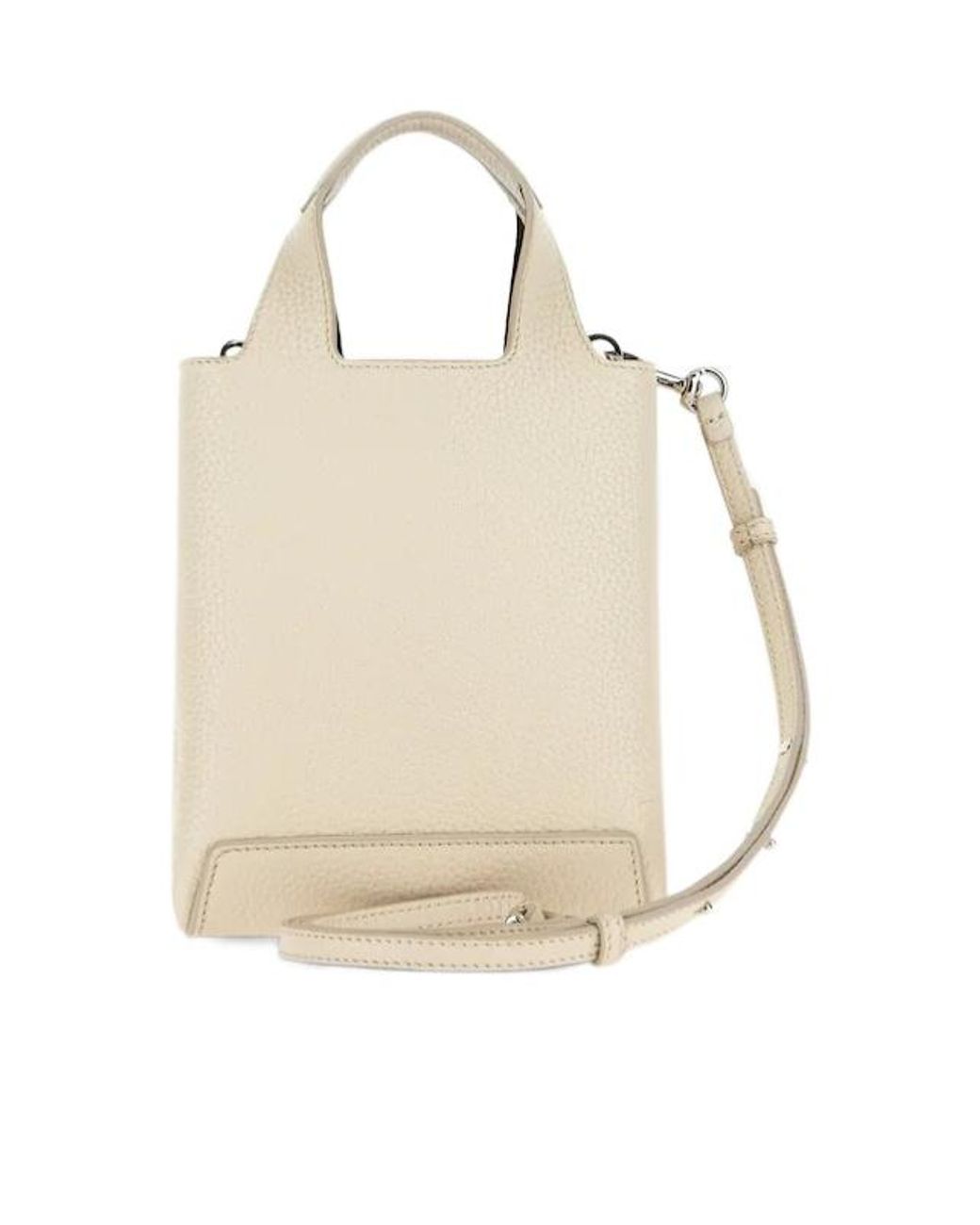 Hogan Natural Logo Embossed Top Handle Bag