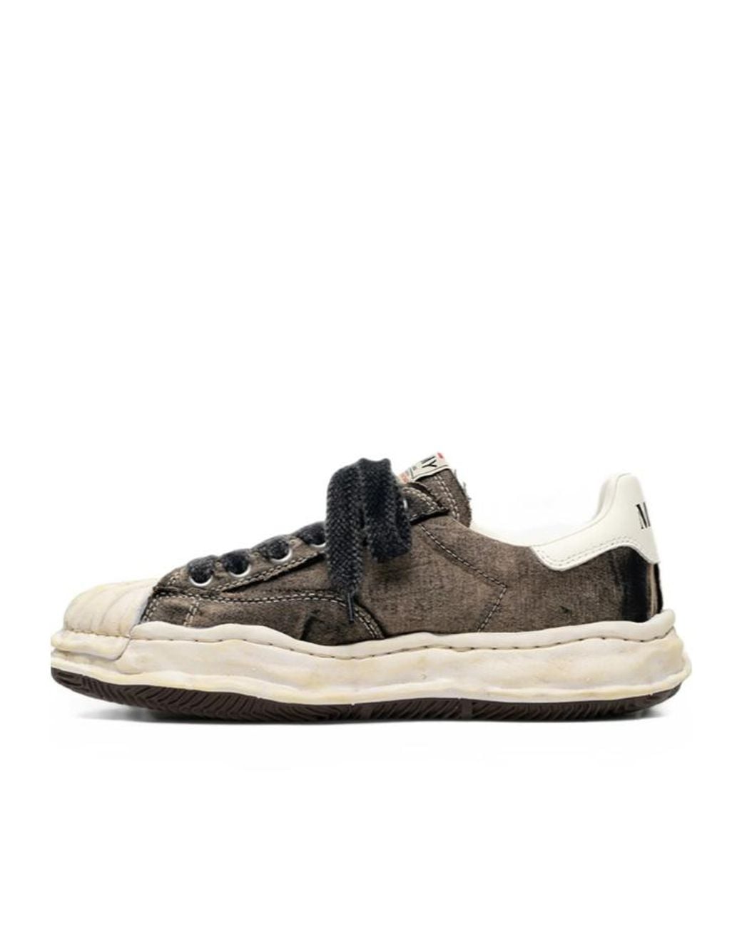 Maison Mihara Yasuhiro Gray Blakey Bleached-Canvas Sneakers for men