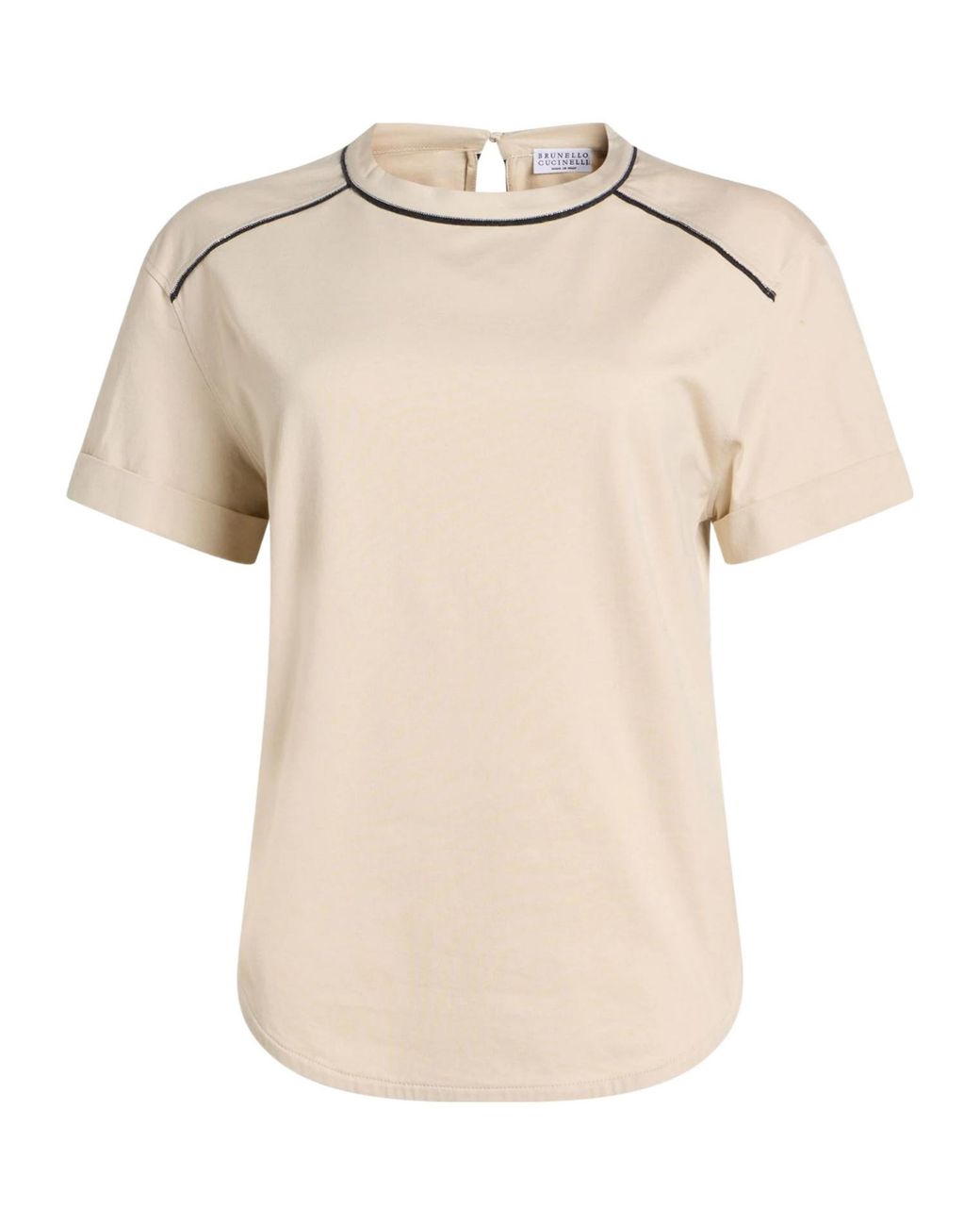 Brunello Cucinelli Natural Solidcolor Tshirt