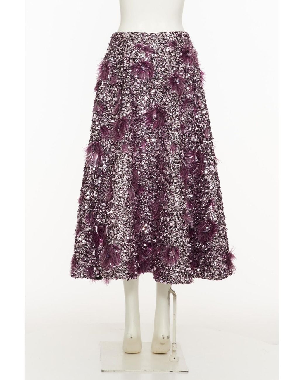 Valentino Purple Sequined Skirt