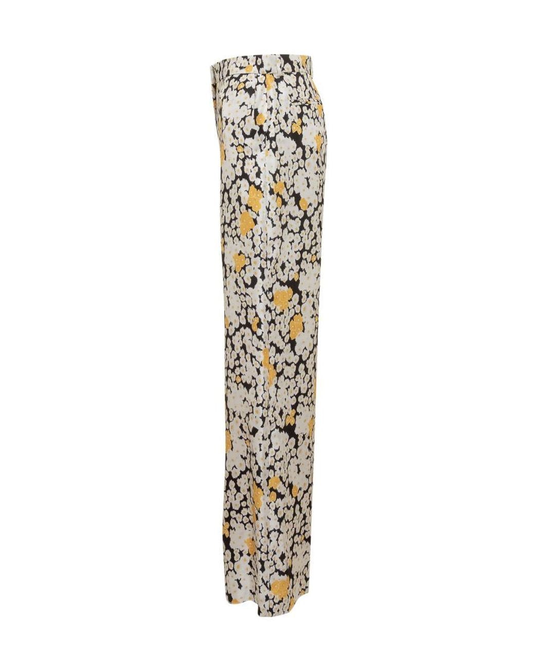 Lanvin White Silk Gamba Pants