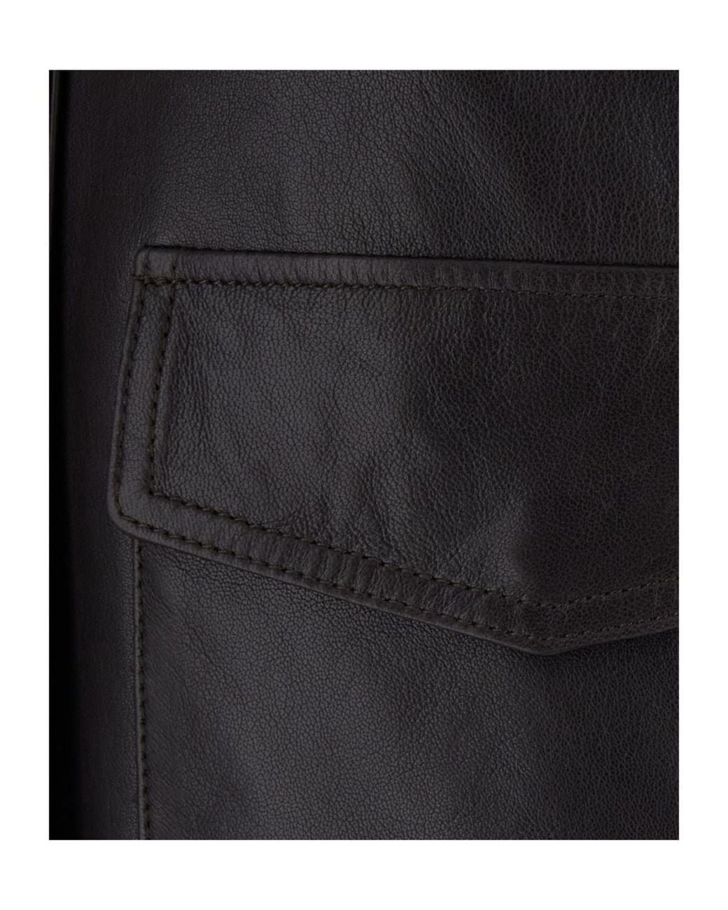 Arma Black Long-Sleeve Leather Jacket