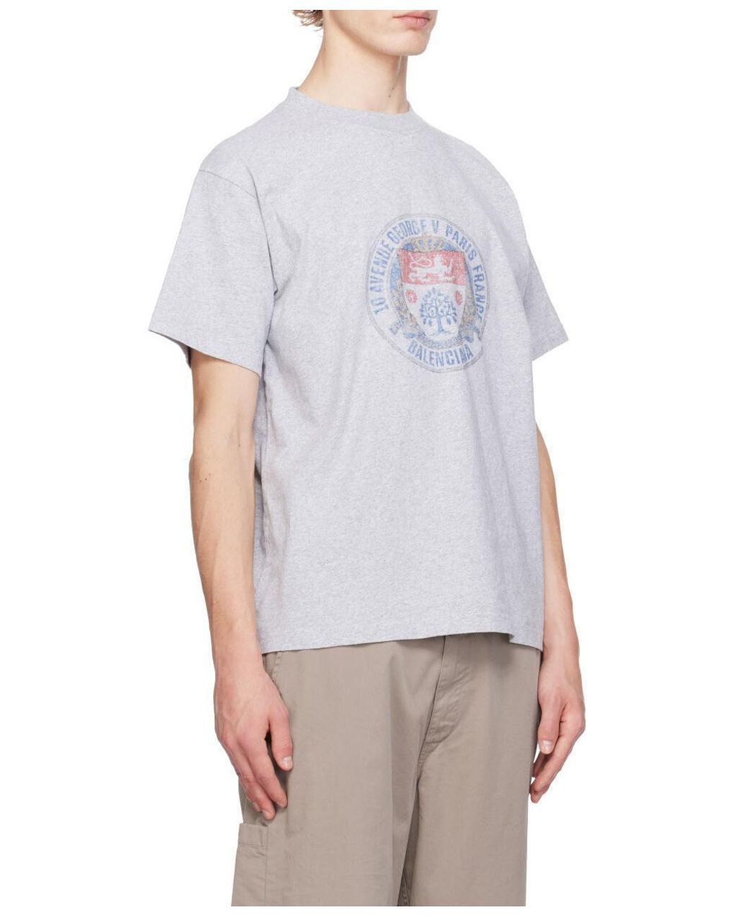 Balenciaga Gray Standard T-Shirt for men