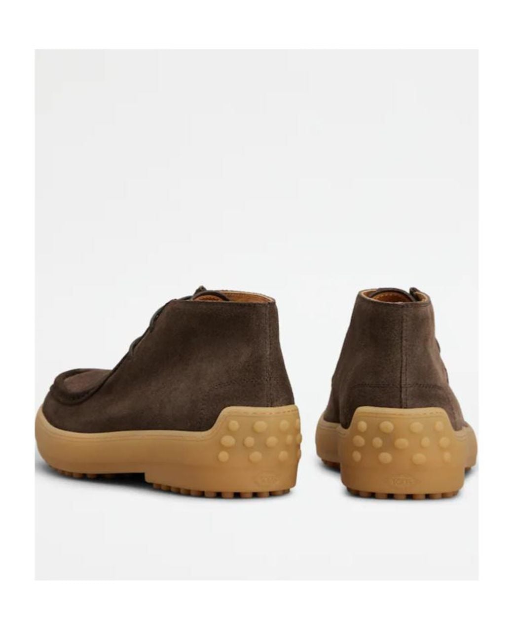 Tod's Brown Round-Toe Ankle Boots for men