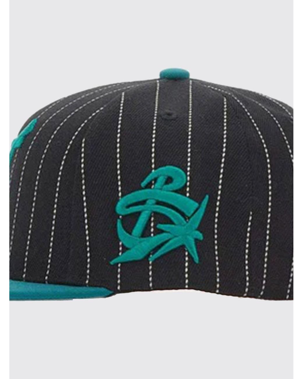 PDF CHANNEL Green Pinstriped Embroidered Baseball Cap for men