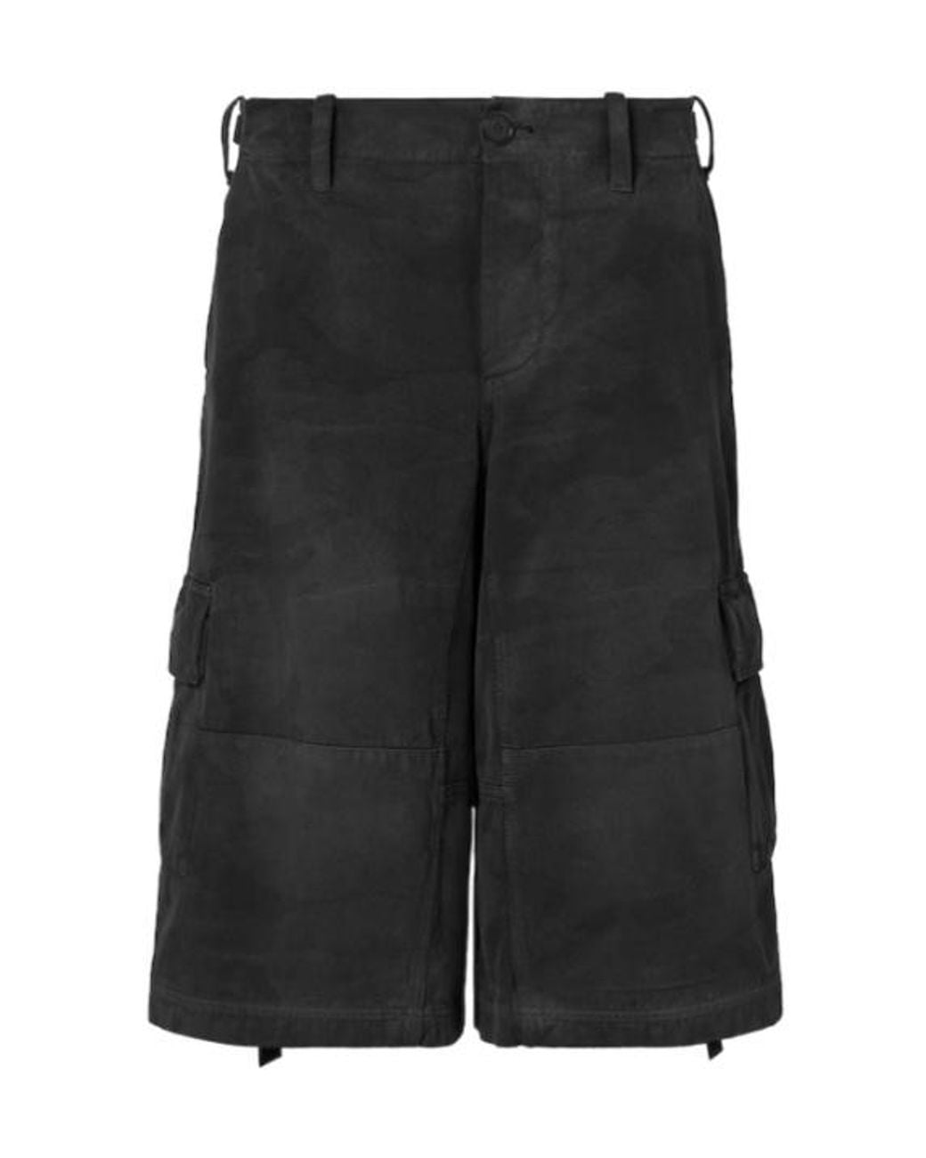 Fendi Black Mid-Rise Wide Leg Bermuda Shorts