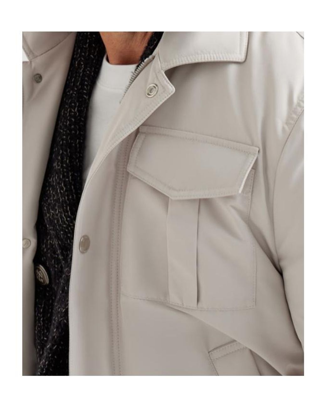 Brunello Cucinelli Multicolor Padded Flap-Pocket Jacket for men