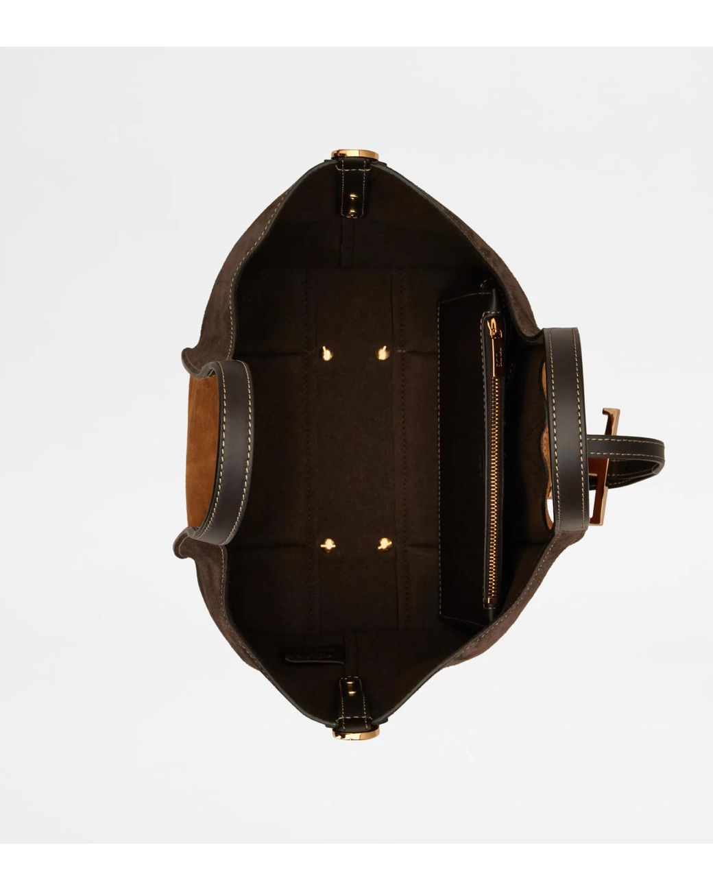 Tod's Brown T Timeless Mini Tote Bag