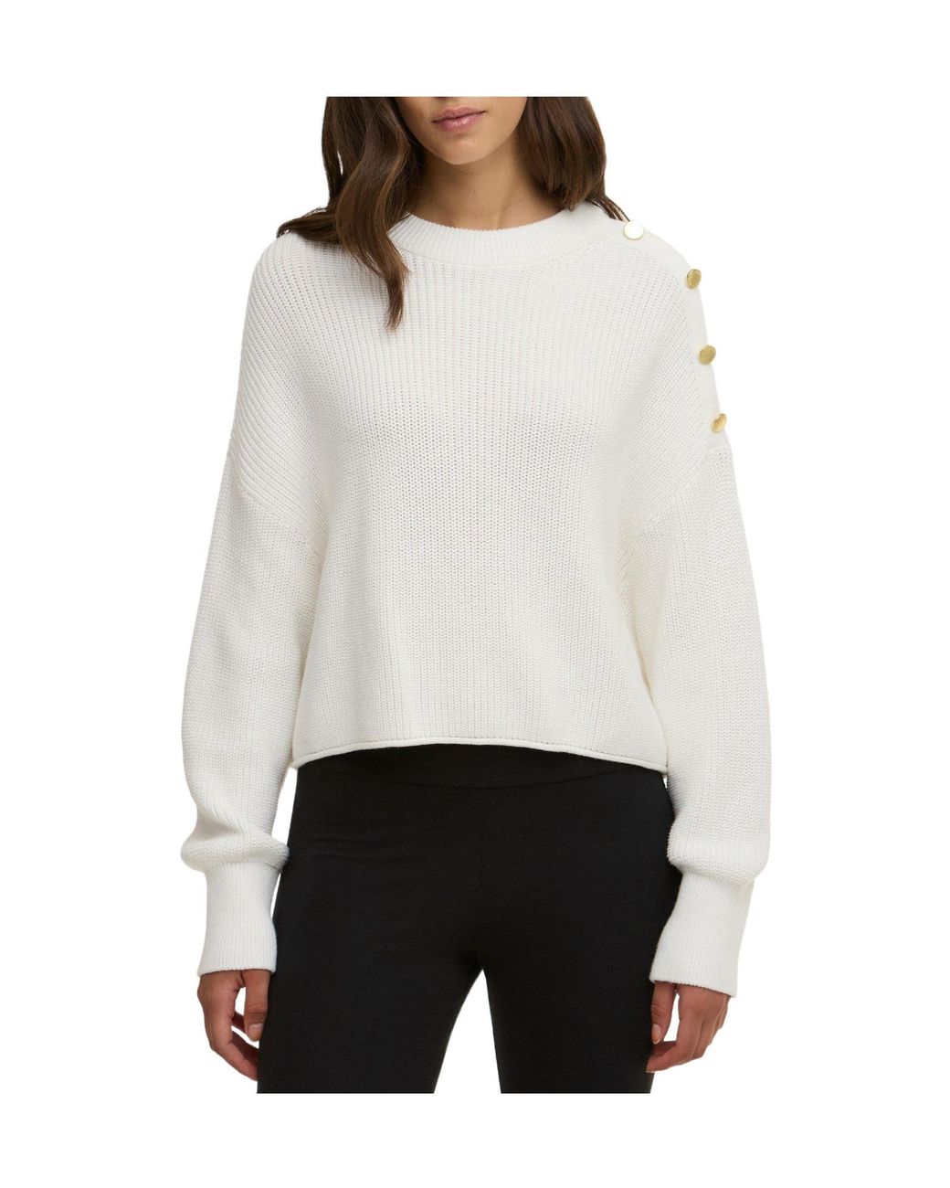 Barbour White Crew-Neck Jumper