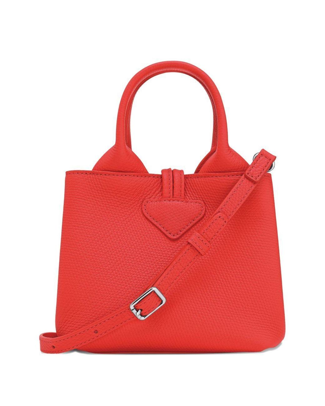 Longchamp Red Le Roseau Xs Top Handle Bag