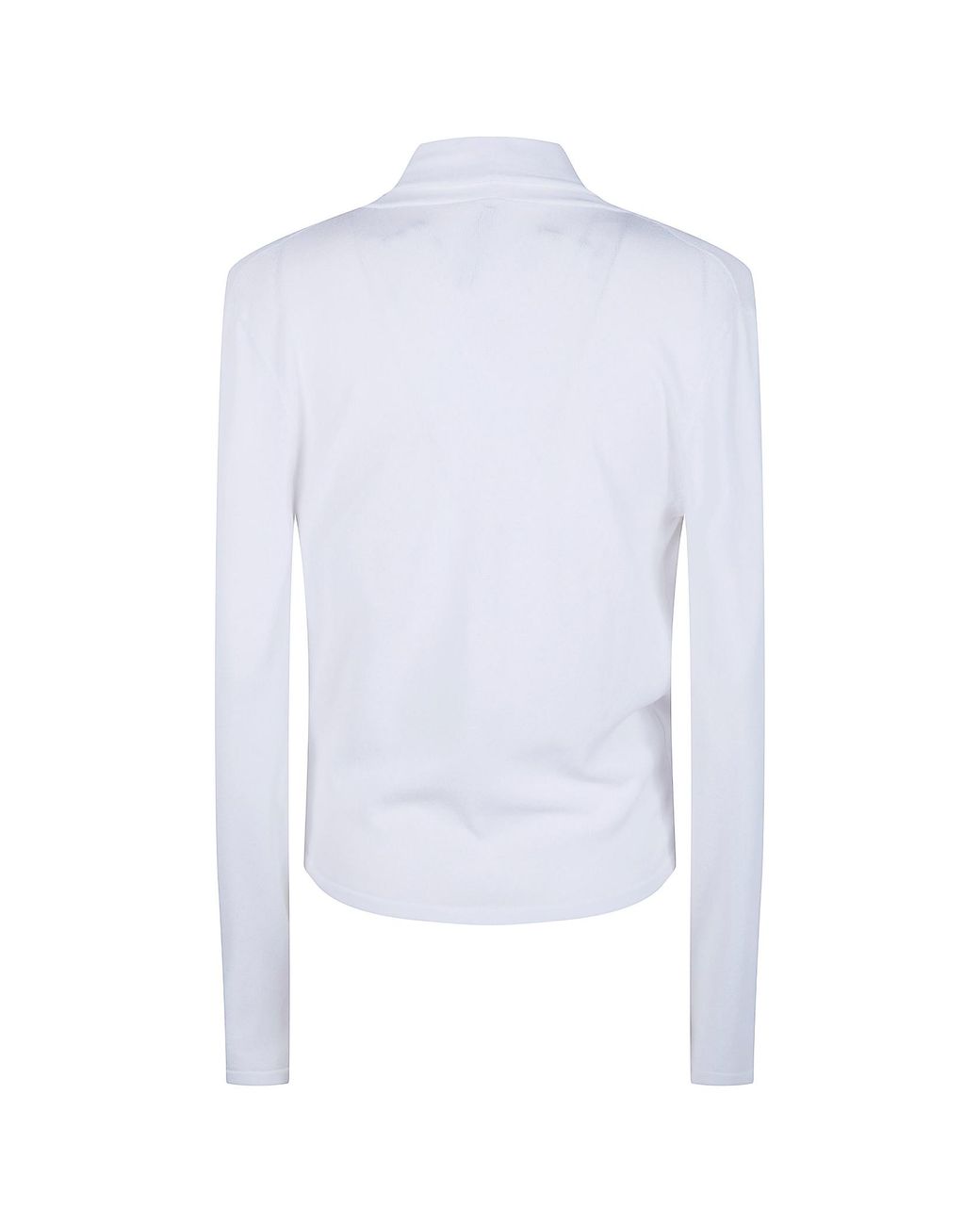 Liviana Conti White V-Neck Wrap Knitwear