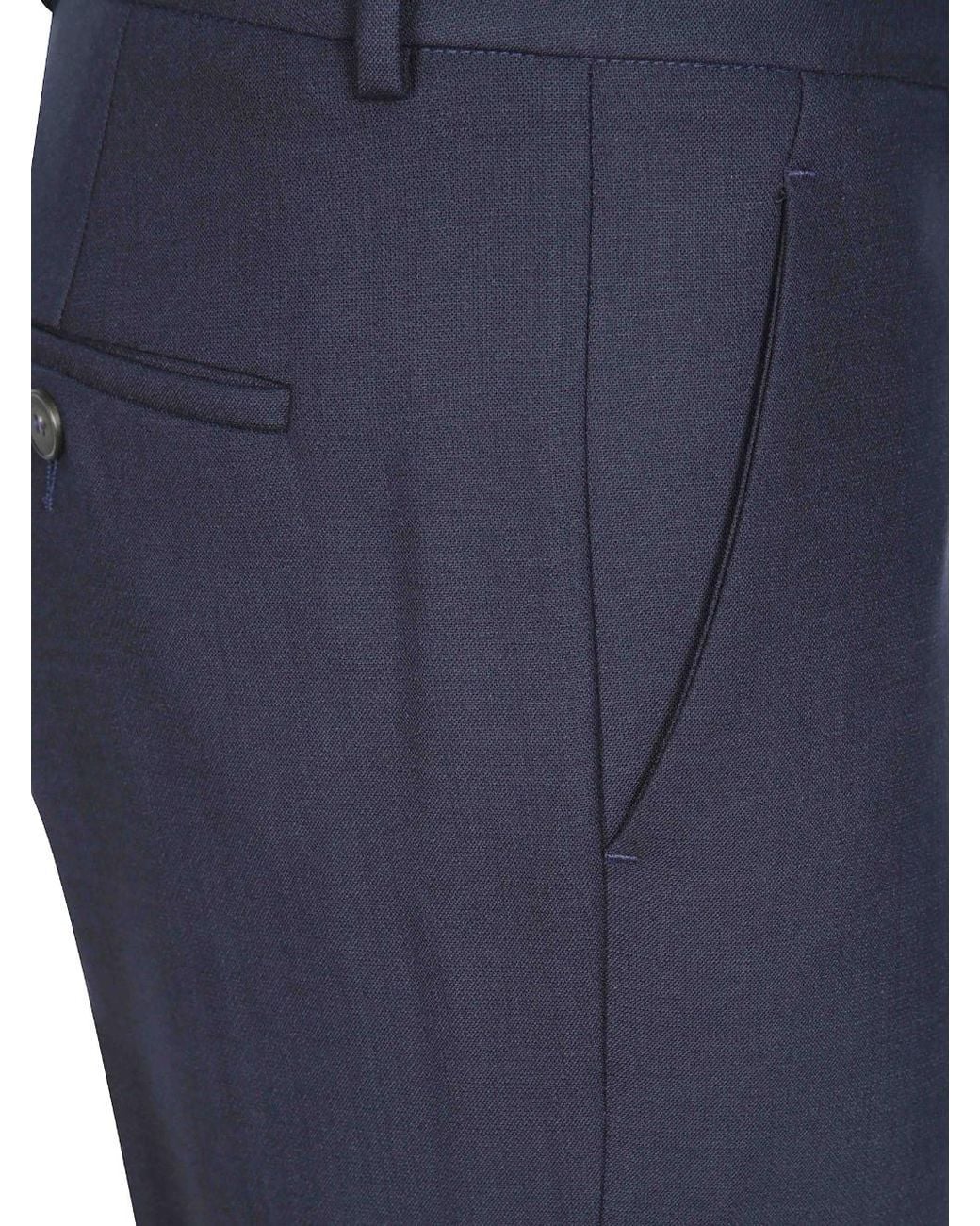 Incotex Blue Tailored Straight-Leg Pants