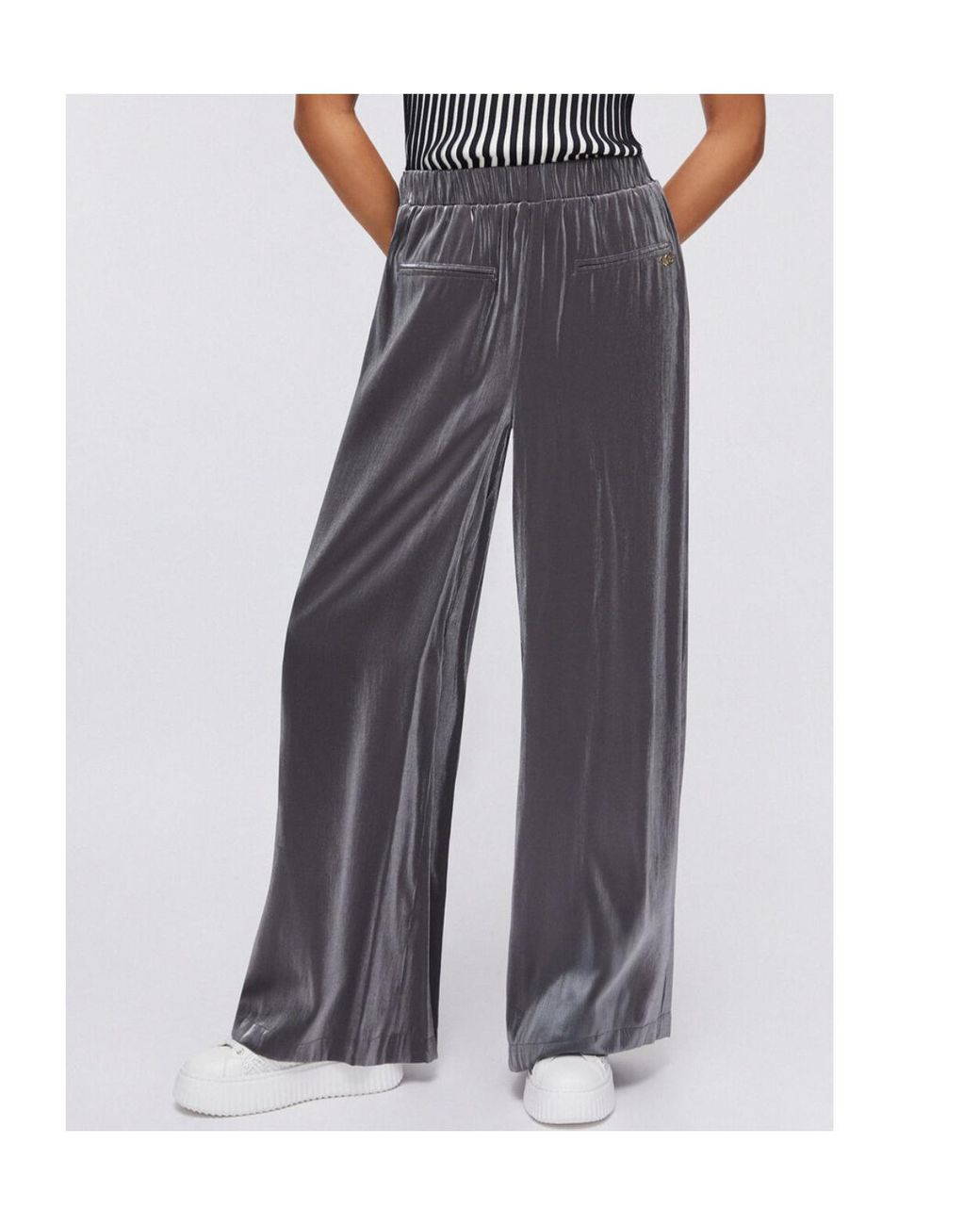 Liu Jo Gray Flared Trousers