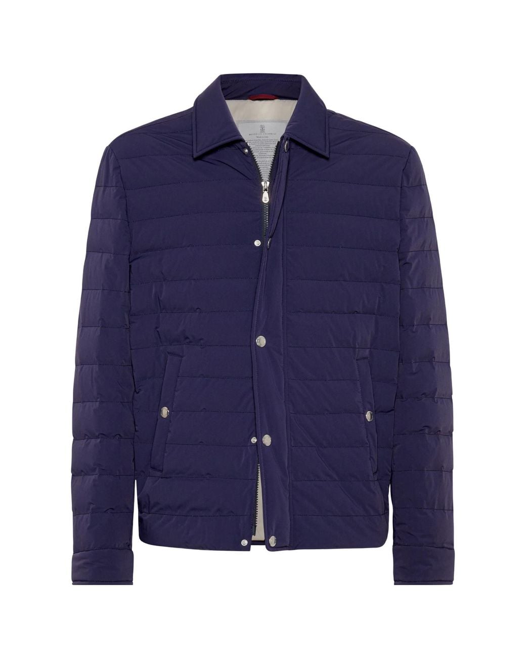 Brunello Cucinelli Blue Quilted Jacket for men