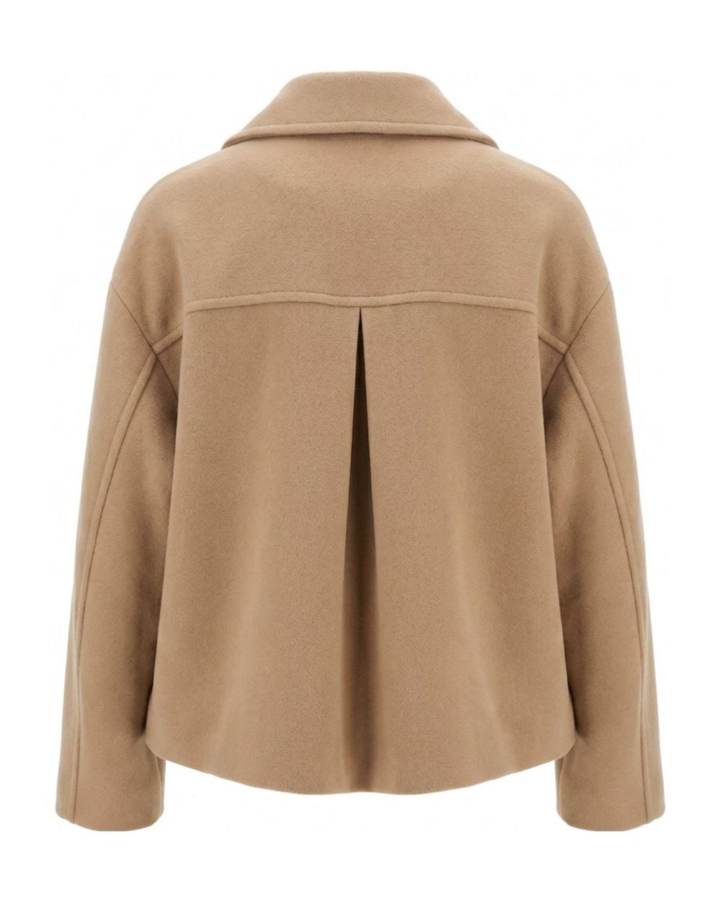 Pinko Natural Cropped Double-Breasted Coat