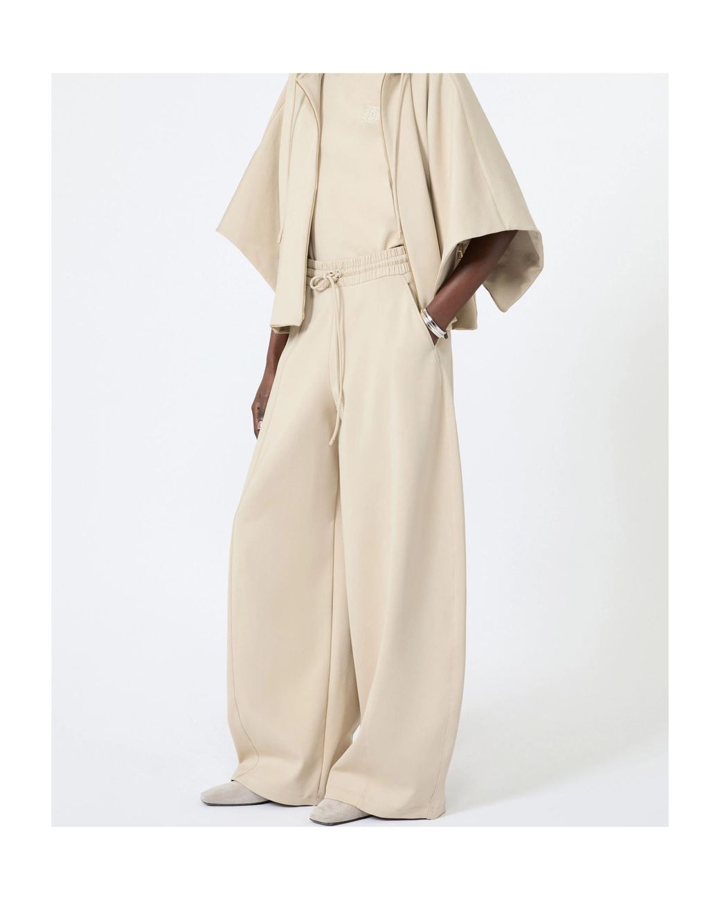 Max Mara Natural Olmo Barrel Leg Trousers