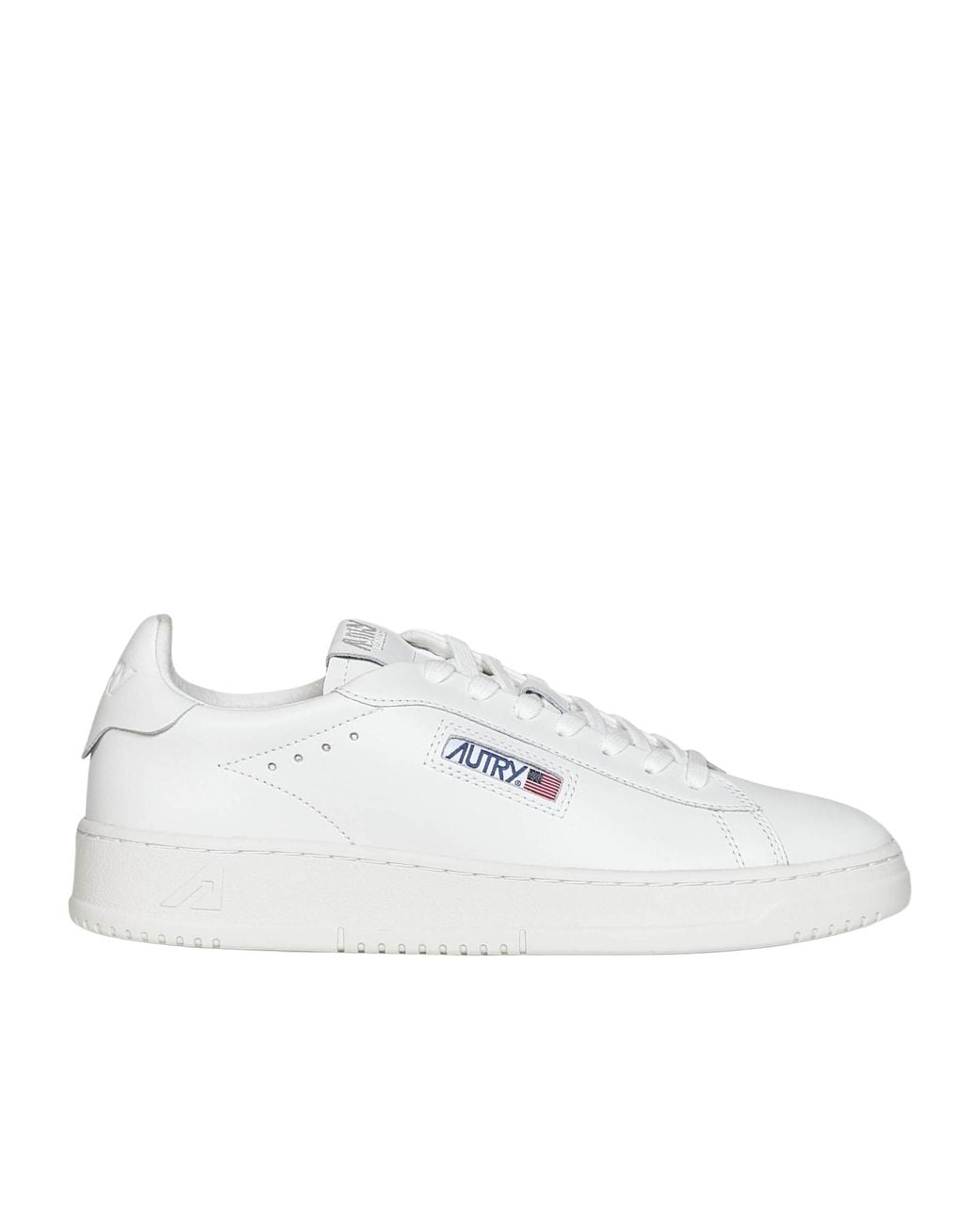 Autry White Dallas Lace-Up Sneakers for men