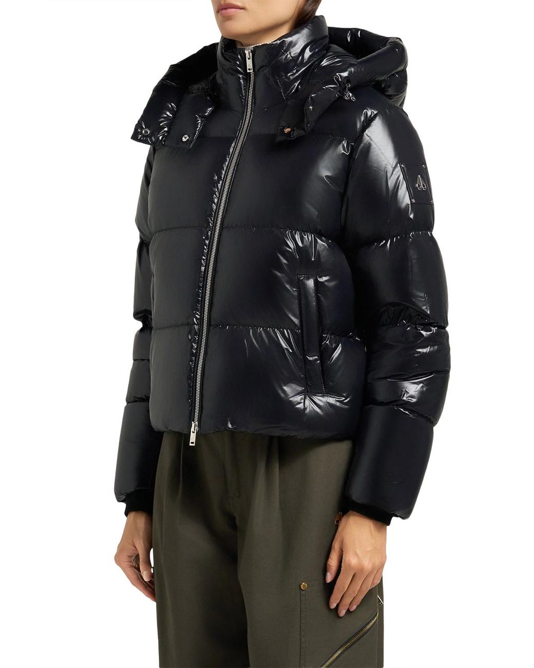 Moose Knuckles Black Padded Removable-Hood Jacket