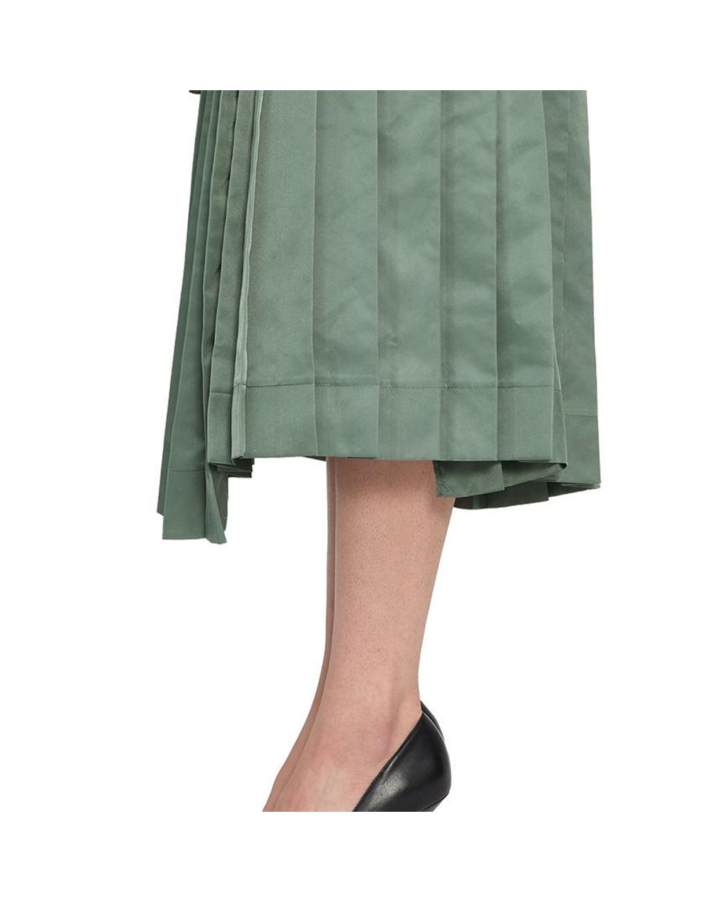 Sacai Green Pleated Skirt