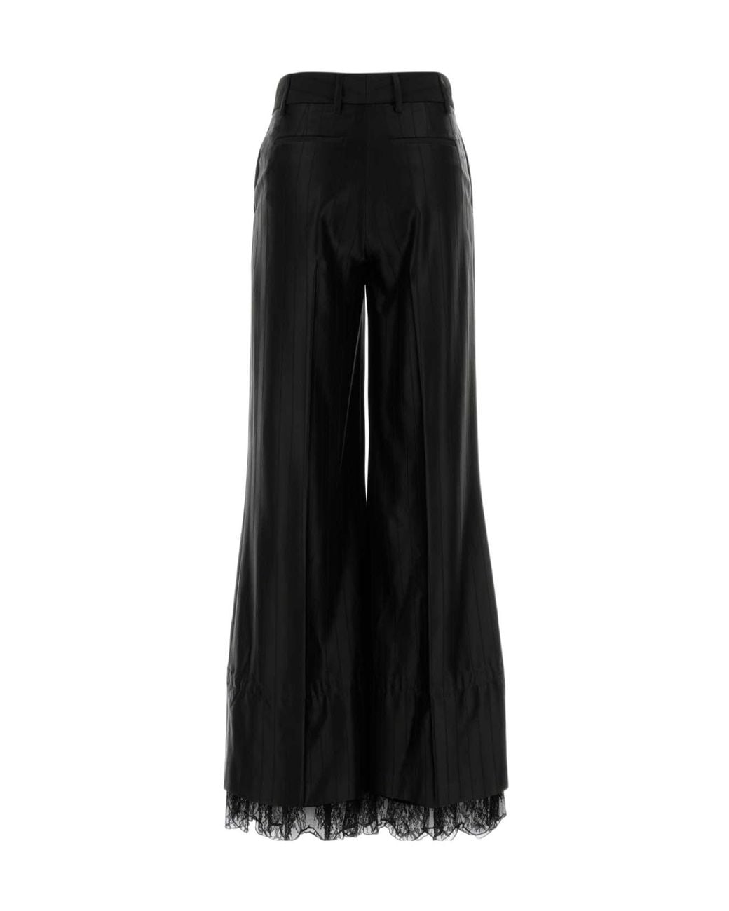 GIUSEPPE DI MORABITO Black Wide-Leg Casual Trousers