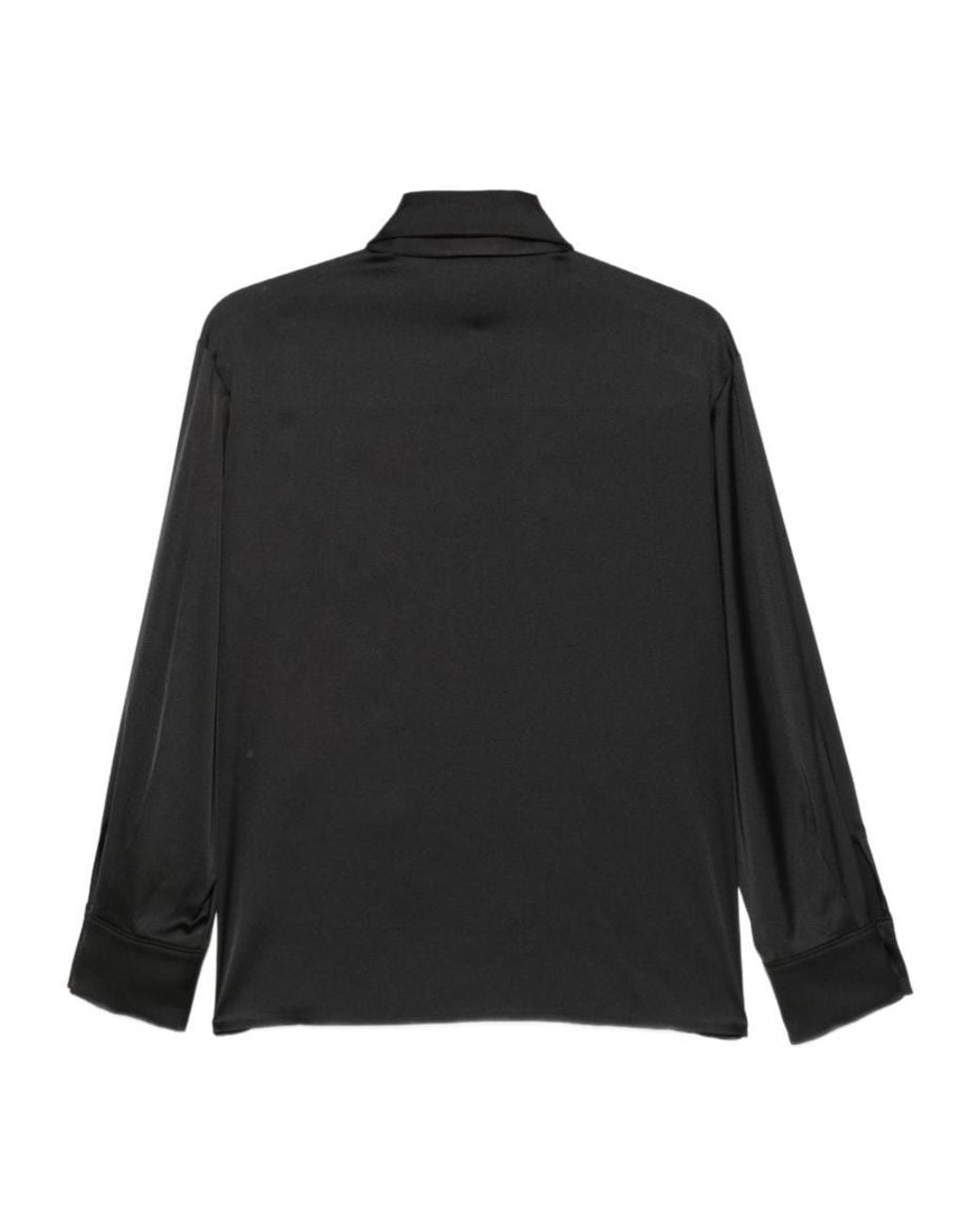 D.exterior Black Bow-Detail Pocket Shirt