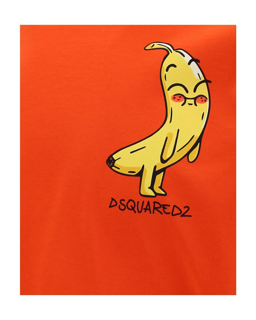 DSquared² Orange Logo Banana Character-Print T-Shirt for men