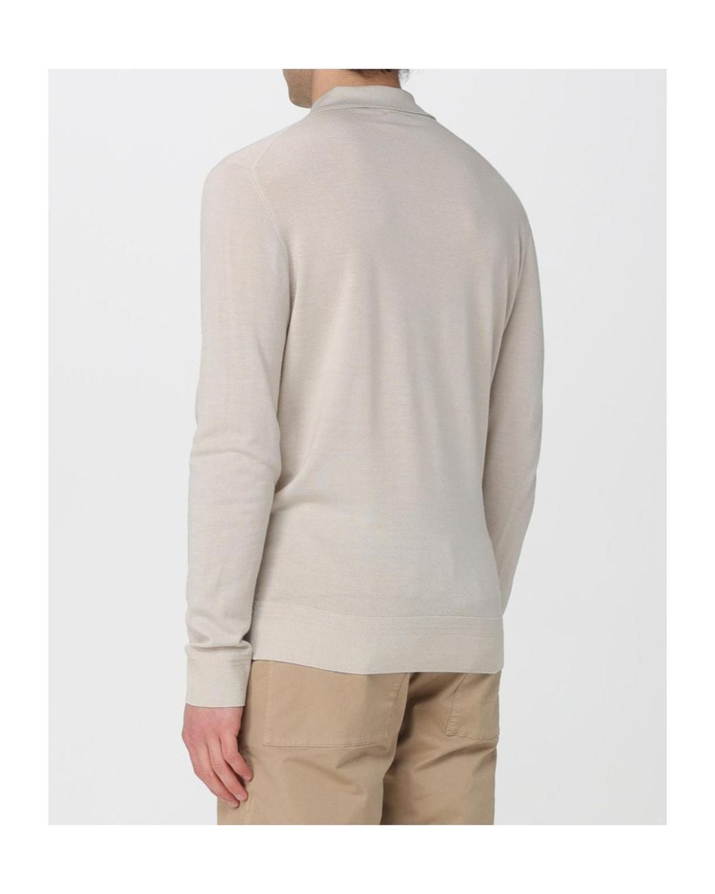 Barena Gray Pevaron Long-Sleeved Polo Shirt for men