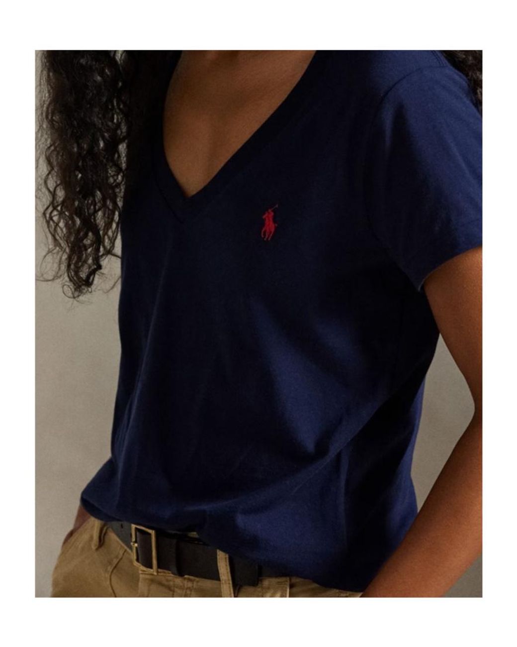 Polo Ralph Lauren Blue Logo V-Neck T-Shirt