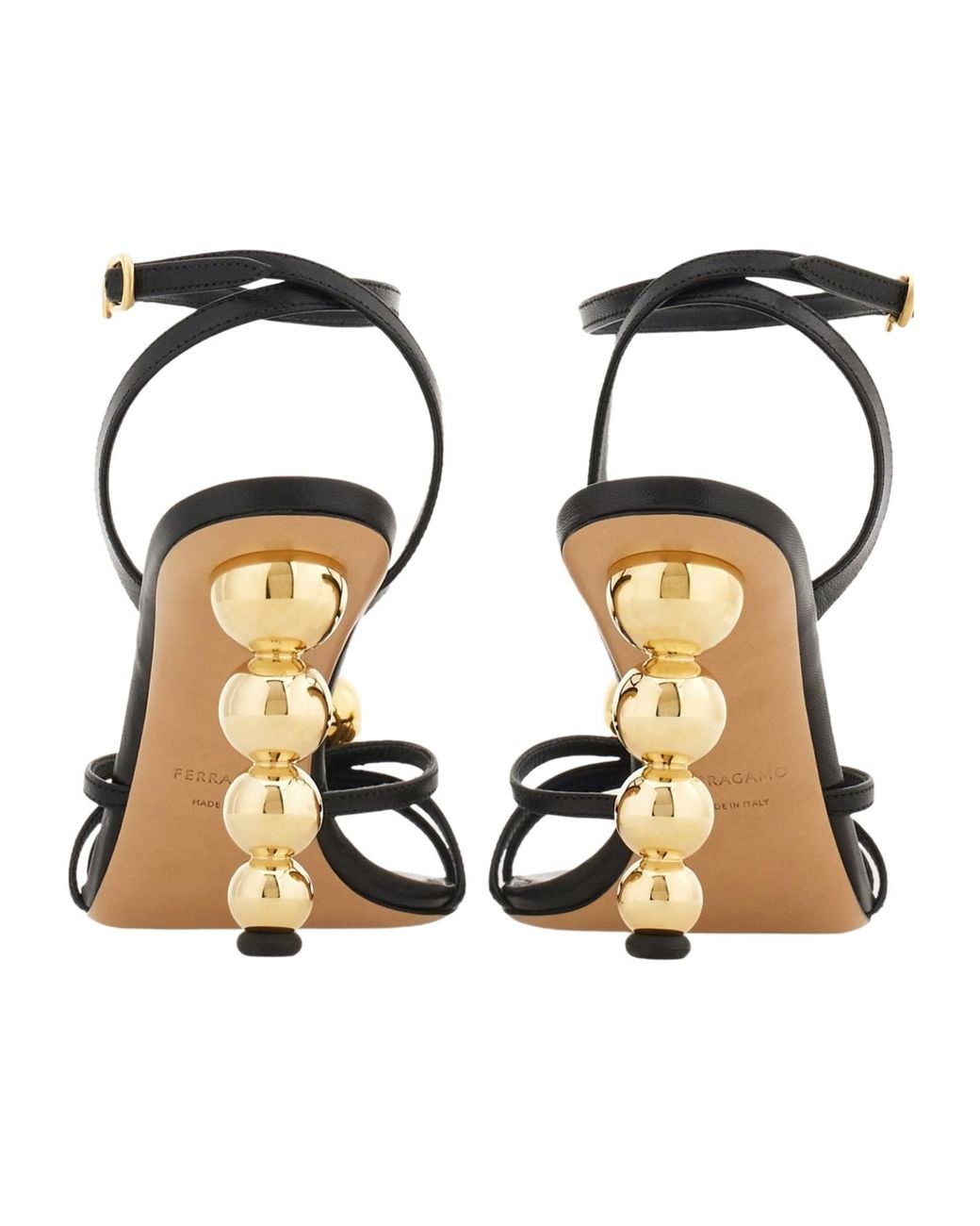 Ferragamo White Heeled Sandals "Karina"