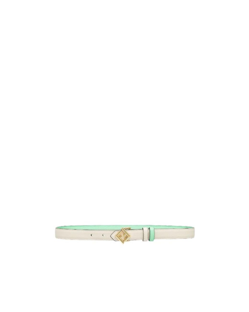 Fendi White And Leather Reversible Belt
