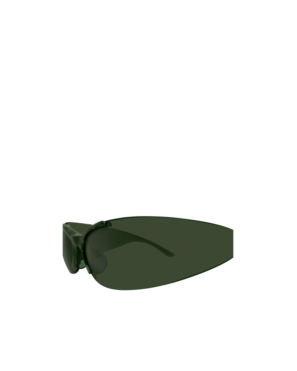 Balenciaga Green Eyewear Wraparound Frame Sunglasses