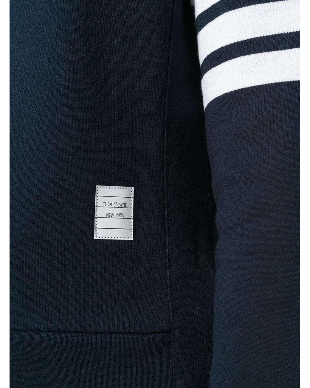 Thom Browne Blue Classic Loopback 4-Bar Sweatshirt