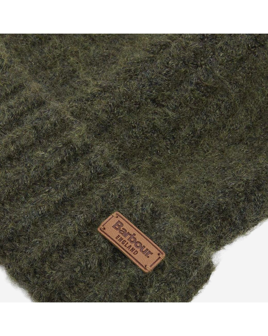 Barbour Green Saltburn Tartan Scarf Beanie Knitted Set