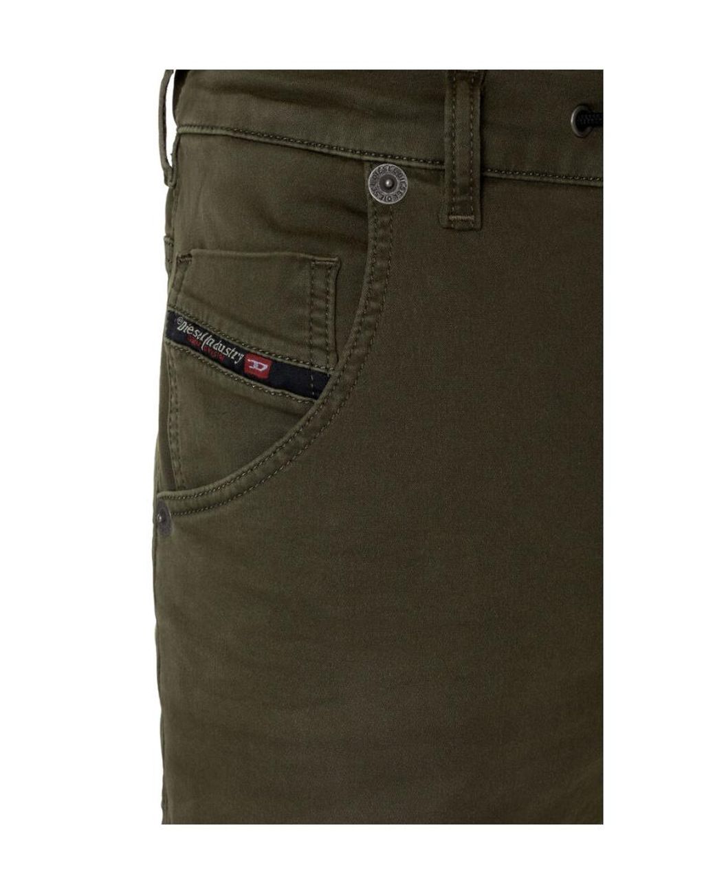 DIESEL Green Krooley Drawstring Tapered Jeans for men
