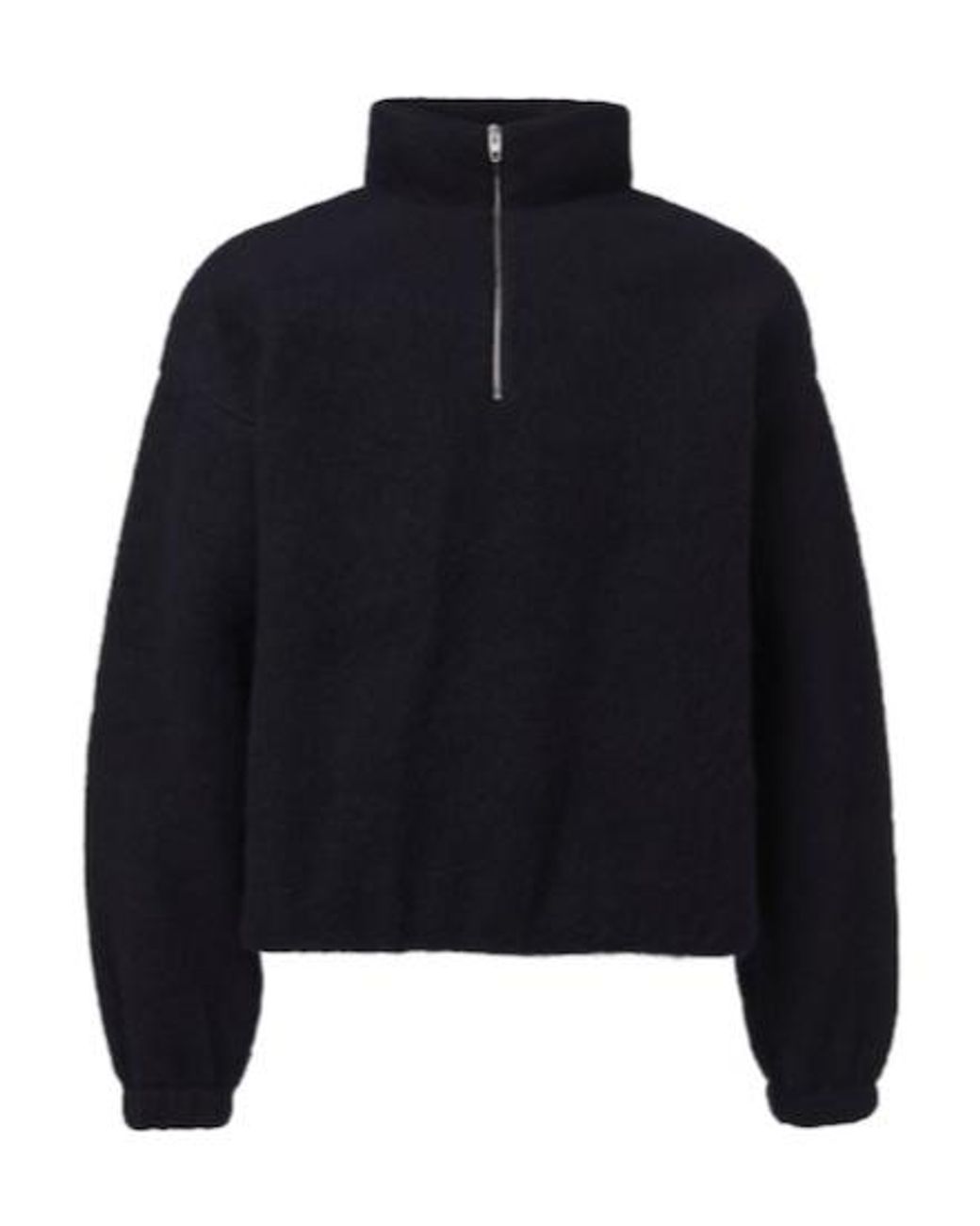 Jil Sander Blue Wool-Blend Half-Zip Sweater for men