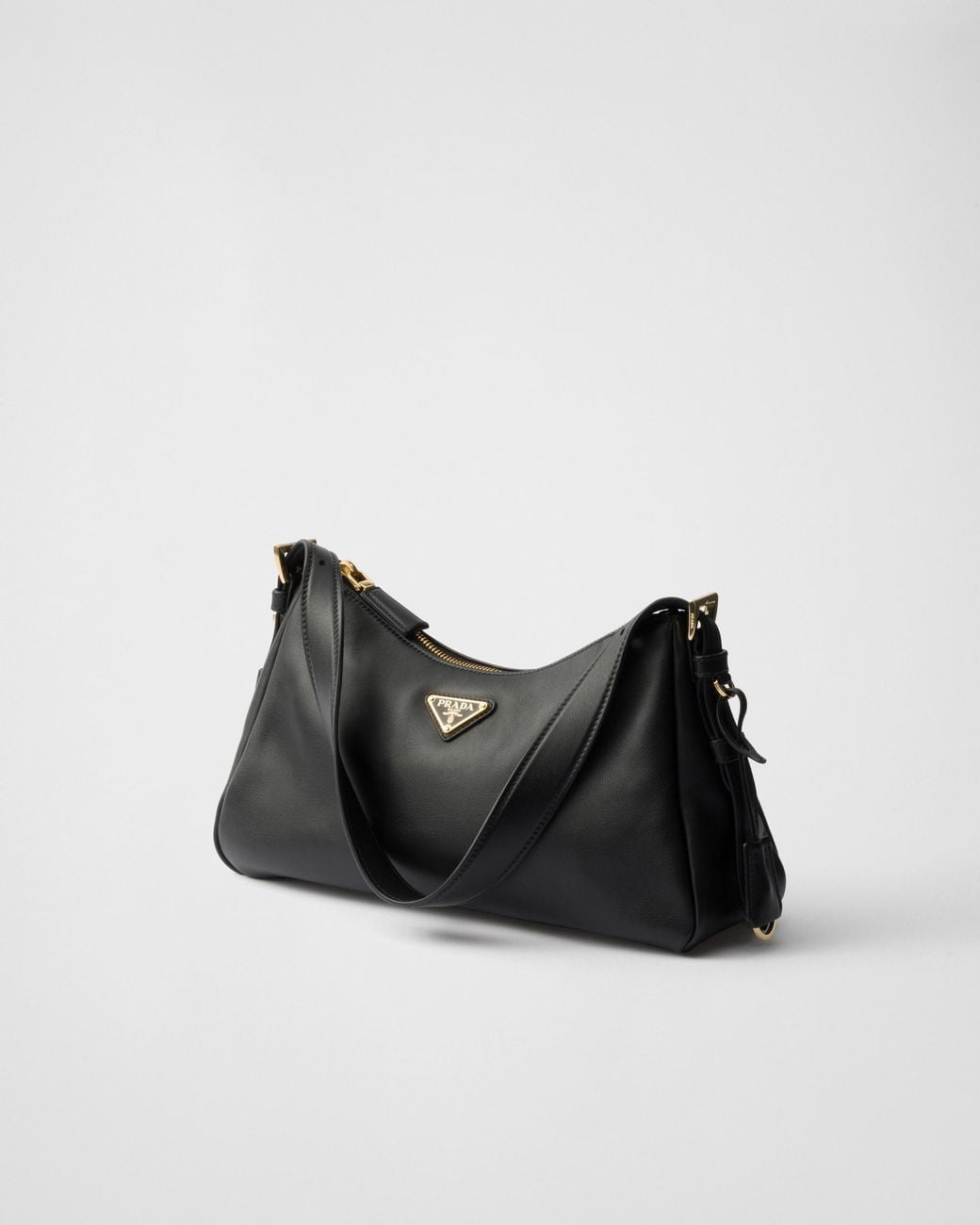 Prada Black Aimee Medium Leather Shoulder Bag