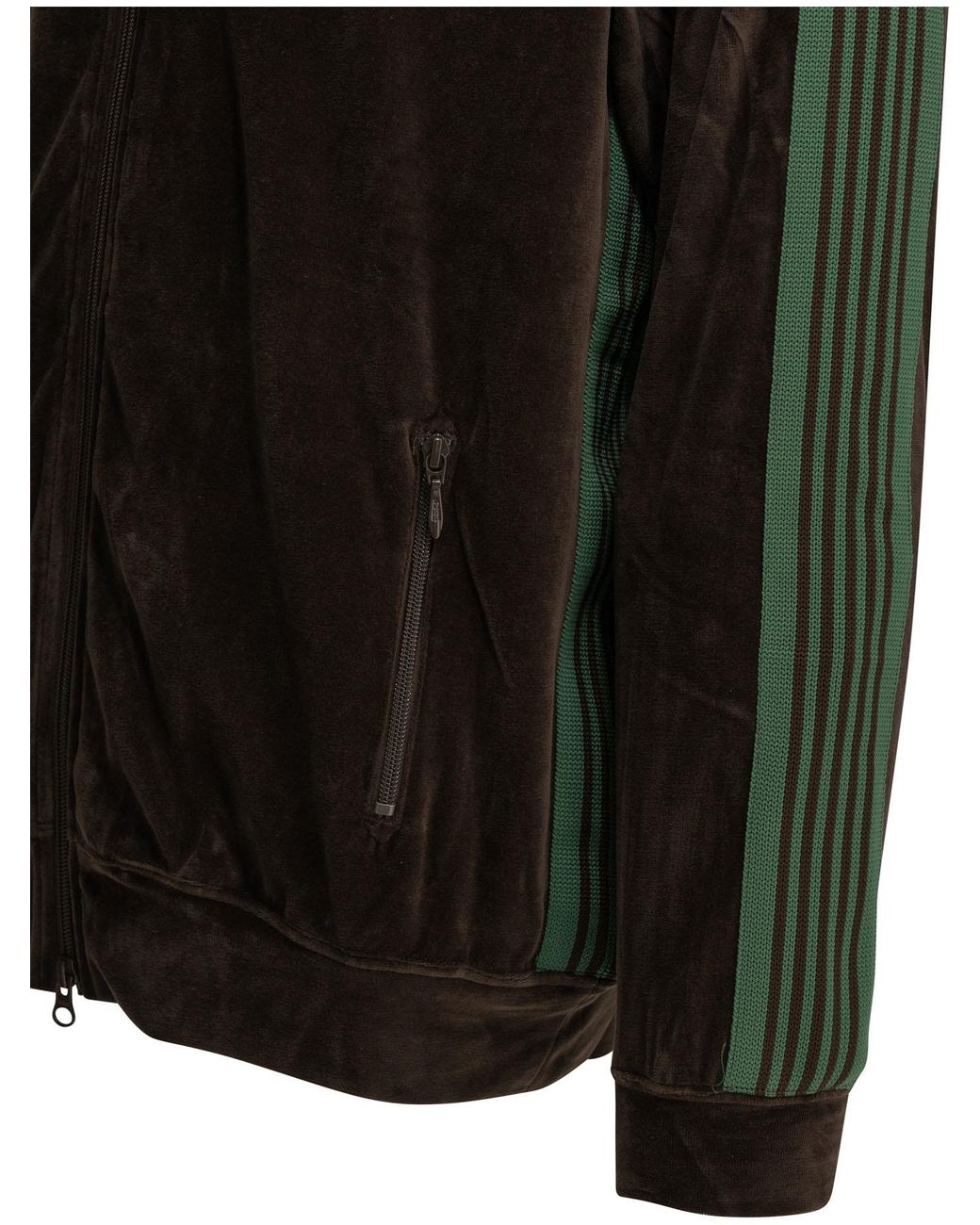Needles Black Track Zip-Up Sweatshirt for men