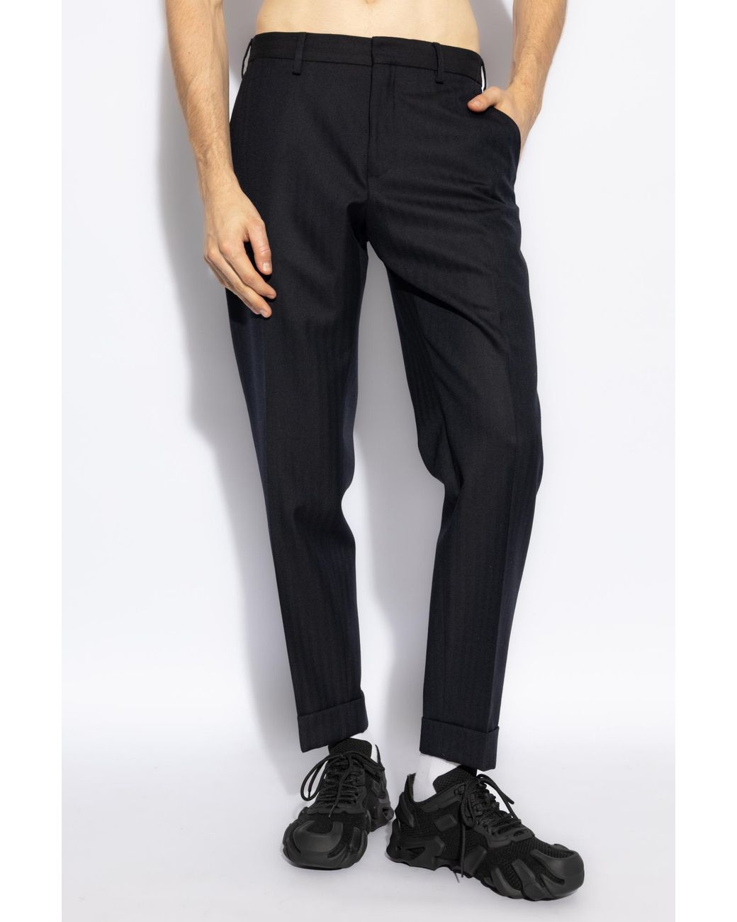 Dries Van Noten Blue Straight Casual Pants for men