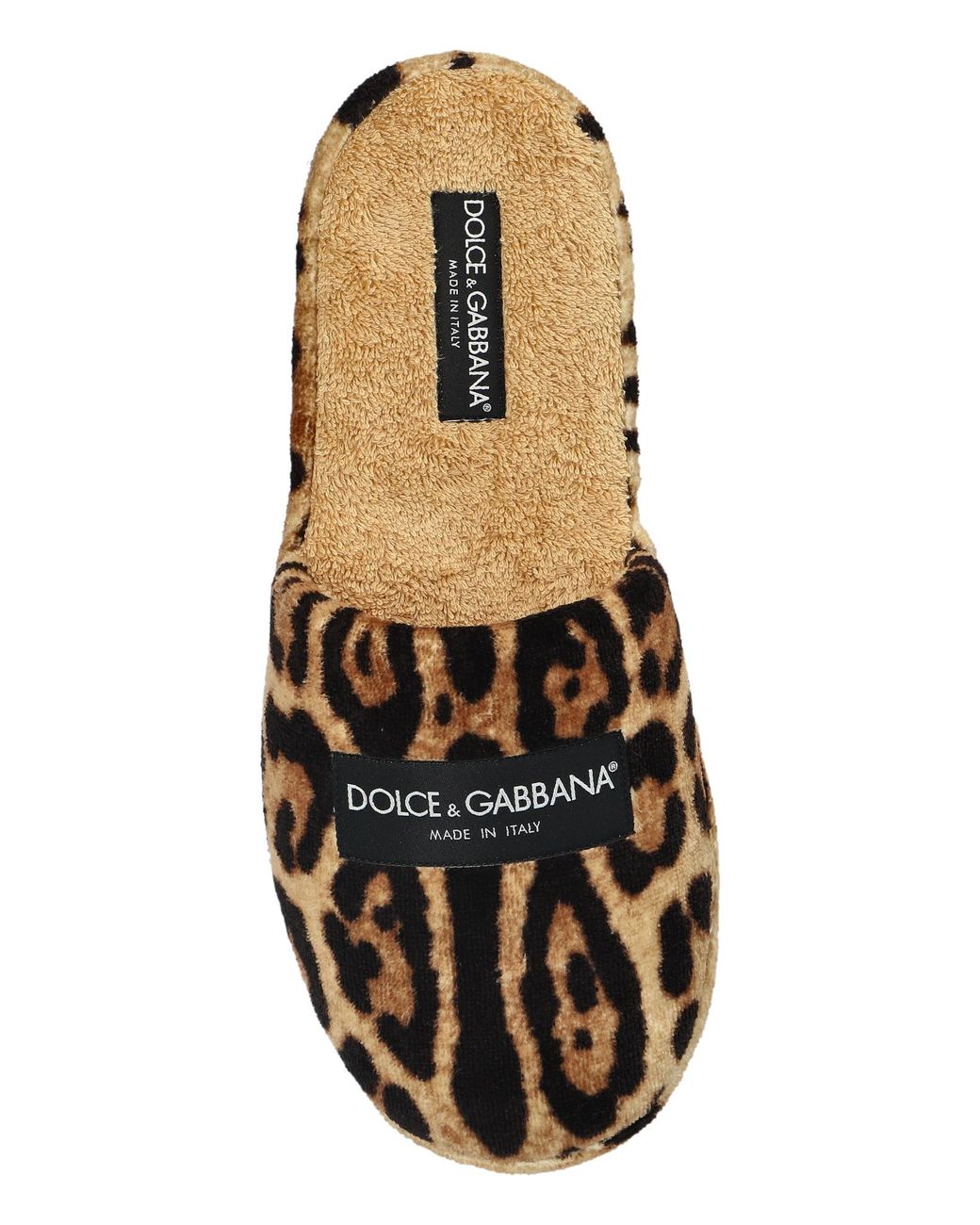 Dolce & Gabbana Brown Logo Patterned Slides for men