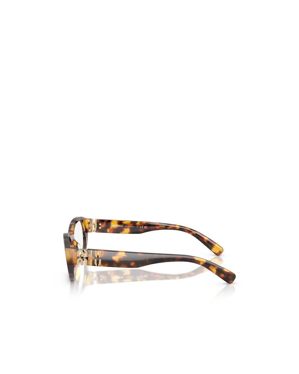 Miu Miu White Eyewear Oval-Frame Glasses