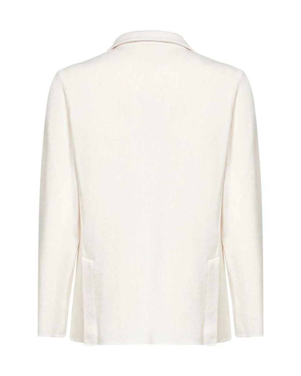 Lardini White Long-Sleeve Blazer for men