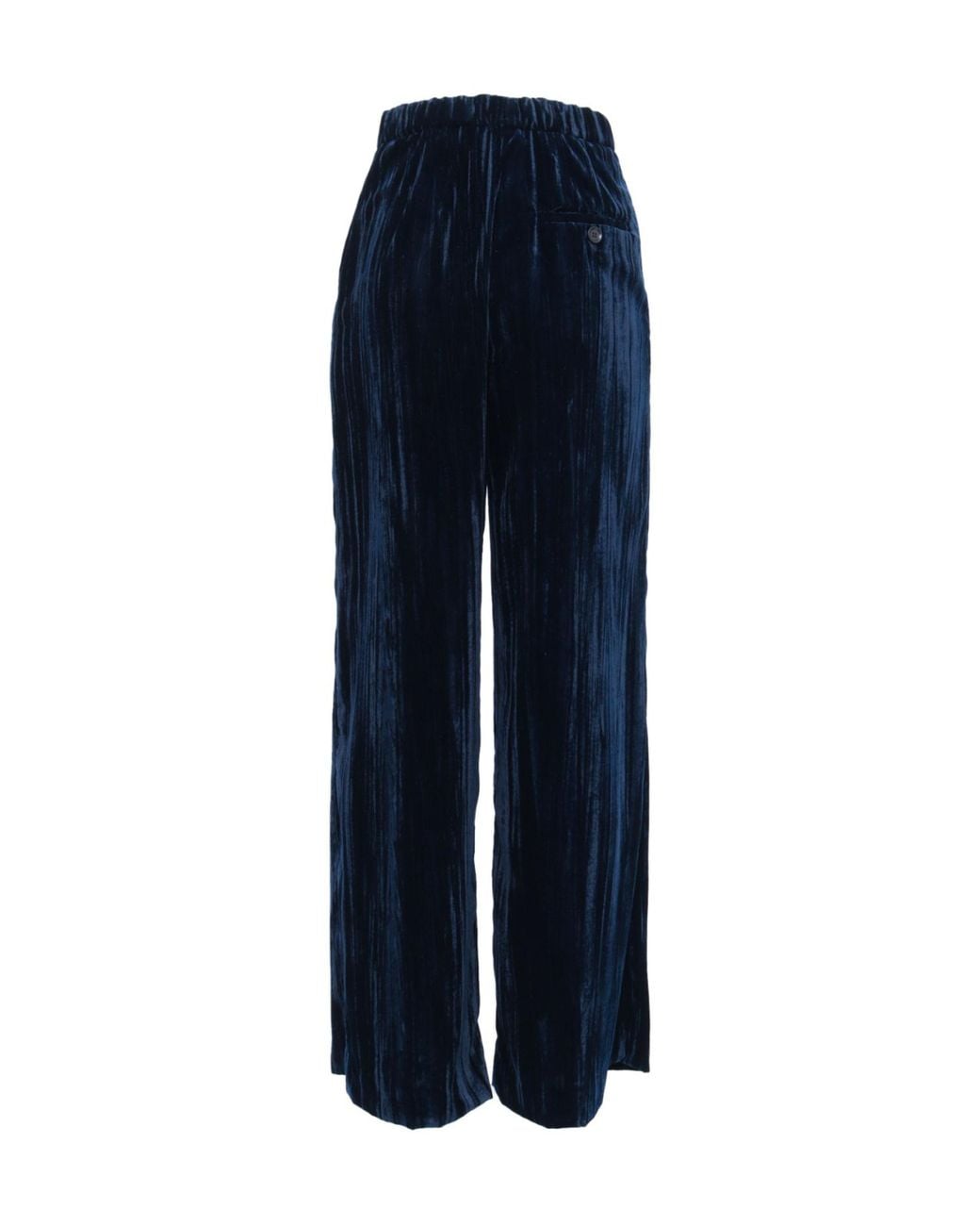 Aspesi Blue Smooth Velvet Trousers