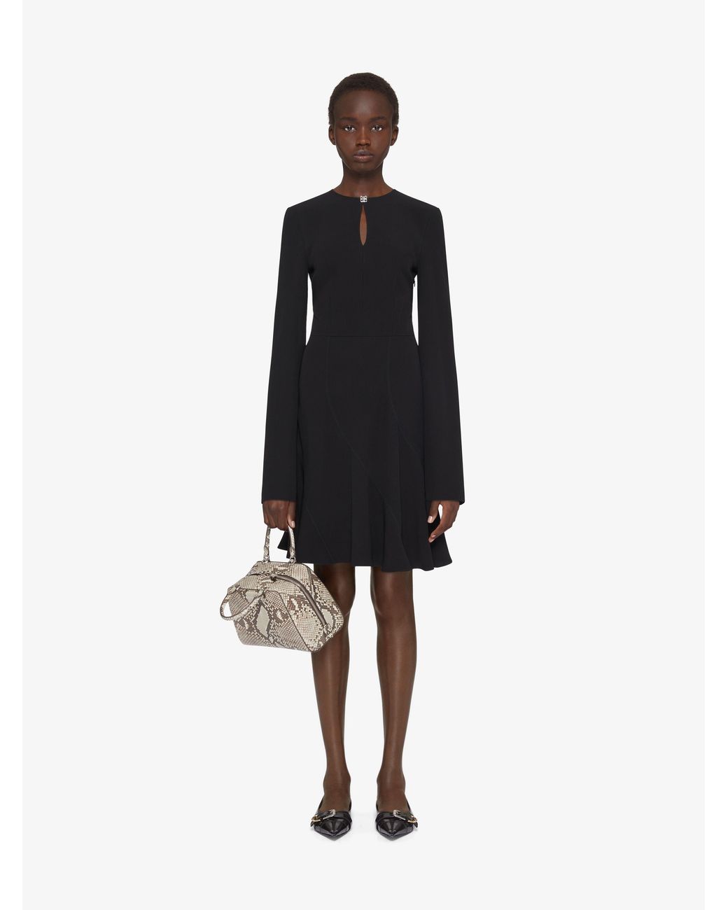 Givenchy Black 4G Plaque Mini Dress